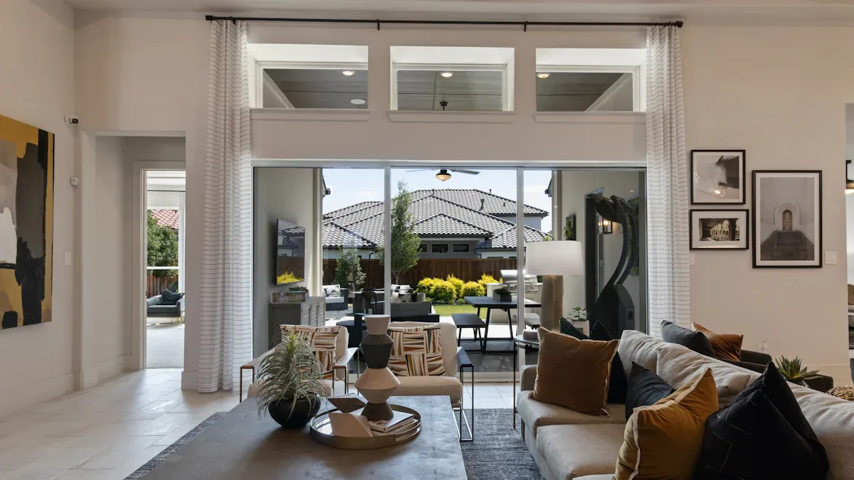 Visual Space with Clear Acrylic Coffee Tables