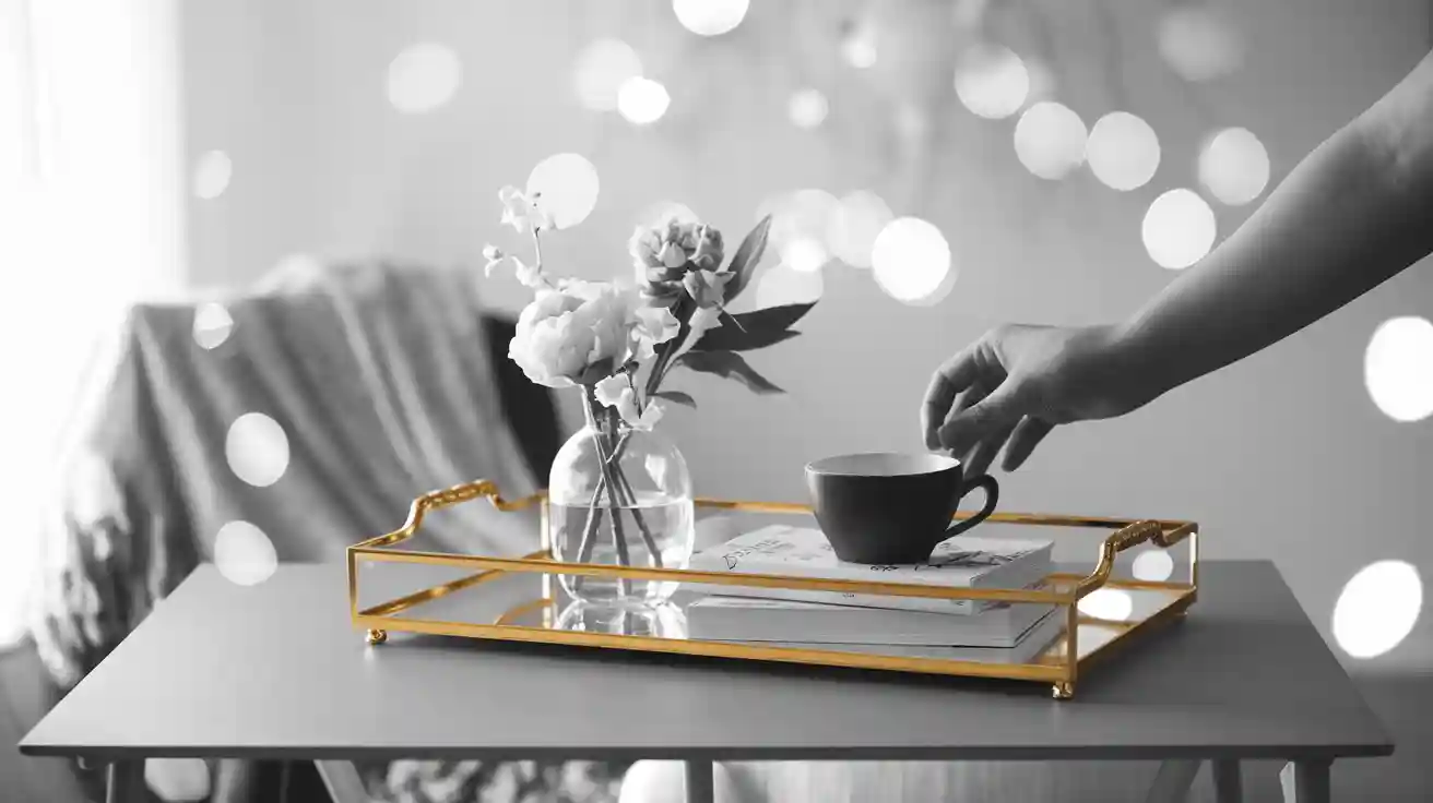 Gold-Handled Acrylic Trays Everyone Can Style Easily