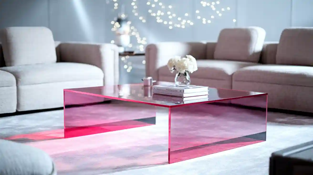 Pink Acrylic Coffee Tables That Add Instant Color Pop