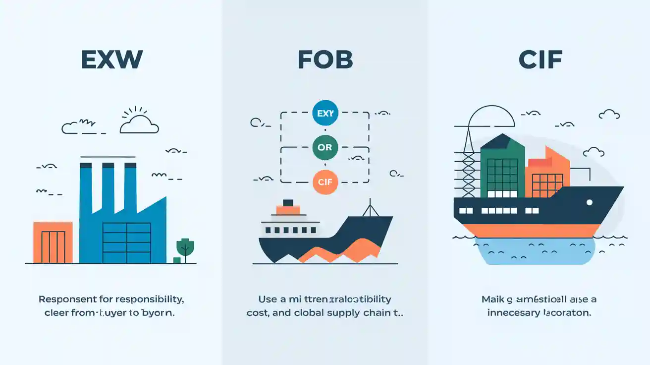 FOB CIF EXW Visual Comparison