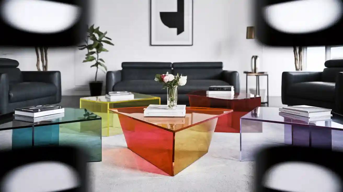 Colored Acrylic Coffee Tables That Make a Bold Statement