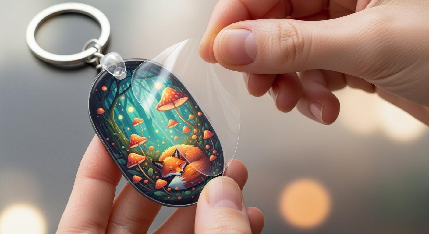 Pristine protection to prevent an acrylic keychain