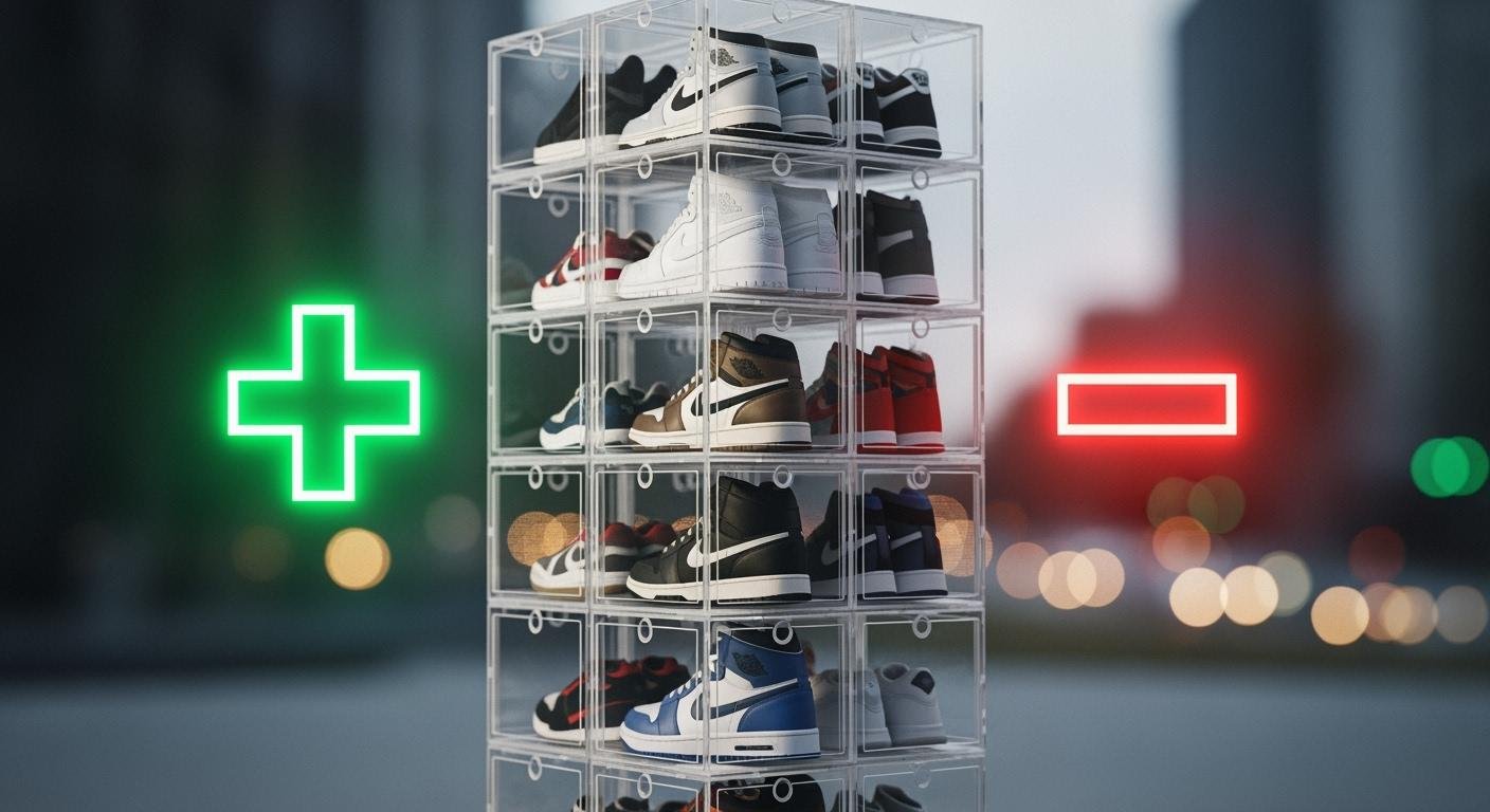 5 pros and cons of stackable acrylic shoe boxes