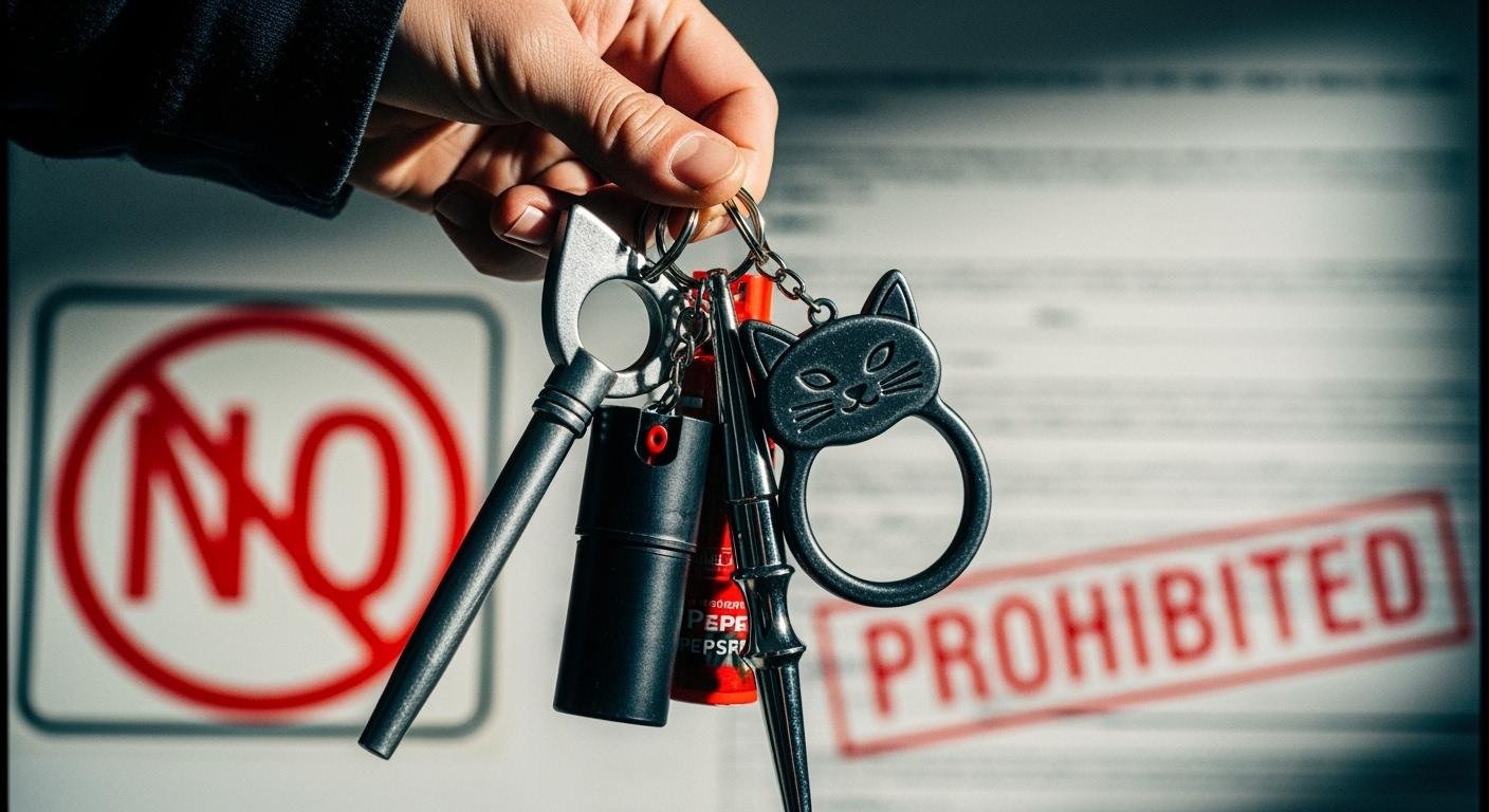 What makes a self-defense keychain illegal