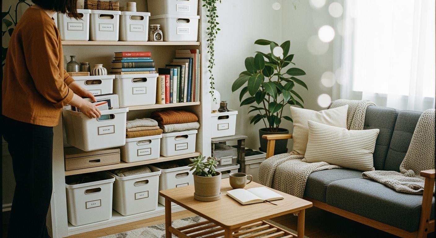 Creative Ideas for Organizing Small Spaces with Storage Bins
